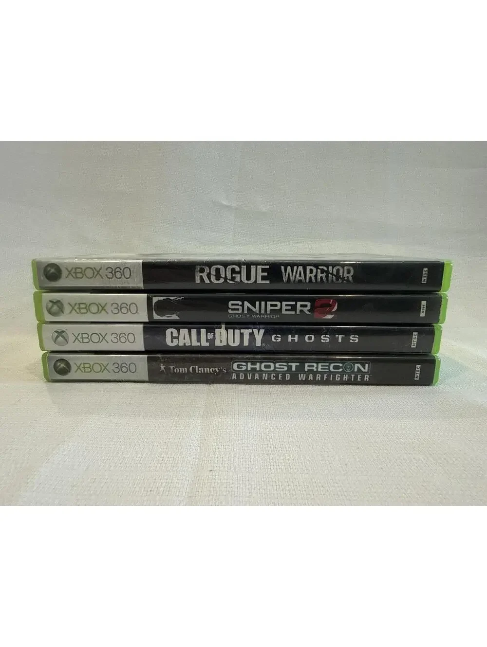 Lot of 4 Xbox 360 Shooter Games: Rogue Warrior, Sniper Ghost Warrior 2, Call of